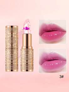 1支温变花朵保湿润唇膏，金色管身，滋养保湿，打造自然妆效，唇部护理 - TVLV9896-3 - 查看 3