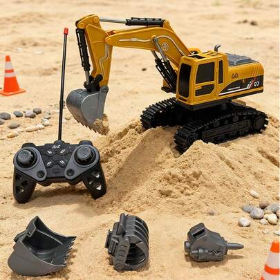 [Multi-Functional] Remote Control Excavator Toy - Lightweight, Long-Lasting Play, Suitable For Boys, Construction Toy, Engineering Vehicle Toy, Perfect For Christmas, Birthday, Thanksgiving, Easter Gifts