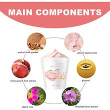 EELHOE Peach Hand & Foot Scrub, Moisturizing, Cleansing, Softening Calluses & Rough Skin, Ice Cream Scented Body Scrub - Peach - View 4