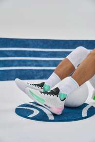 Giày bóng rổ cổ thấp chống trượt bền bỉ XTEP Official Yun 8pro dành cho nam, màu trắng/xanh lá cây huỳnh quang mới. - Màu trắng mới/Ánh sáng huỳnh quang màu ngọc lam - Xem 4