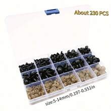 230 Pcs/Box Black Plastic Eyeball, Craft Kit, Animal Eyes Accessories, Eyes Decoration - 230pcs - View 9
