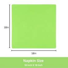 12pcs Solid Color Cloth Napkins, Washable Cotton Table Napkin For Household Dining Fall Autumn Decor Wedding Hotel 45*45cm - 青檸色 - 查看 2