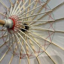 5 Sombrillas De Tela Chinas Para Decoración De Fiestas De Bo - Blanco - Ver 5