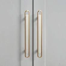 Maniglia moderna e minimalista in oro di lusso per armadi, cassetti e mobili da cucina, elegante e di alta qualità - A - Visualizzare 1