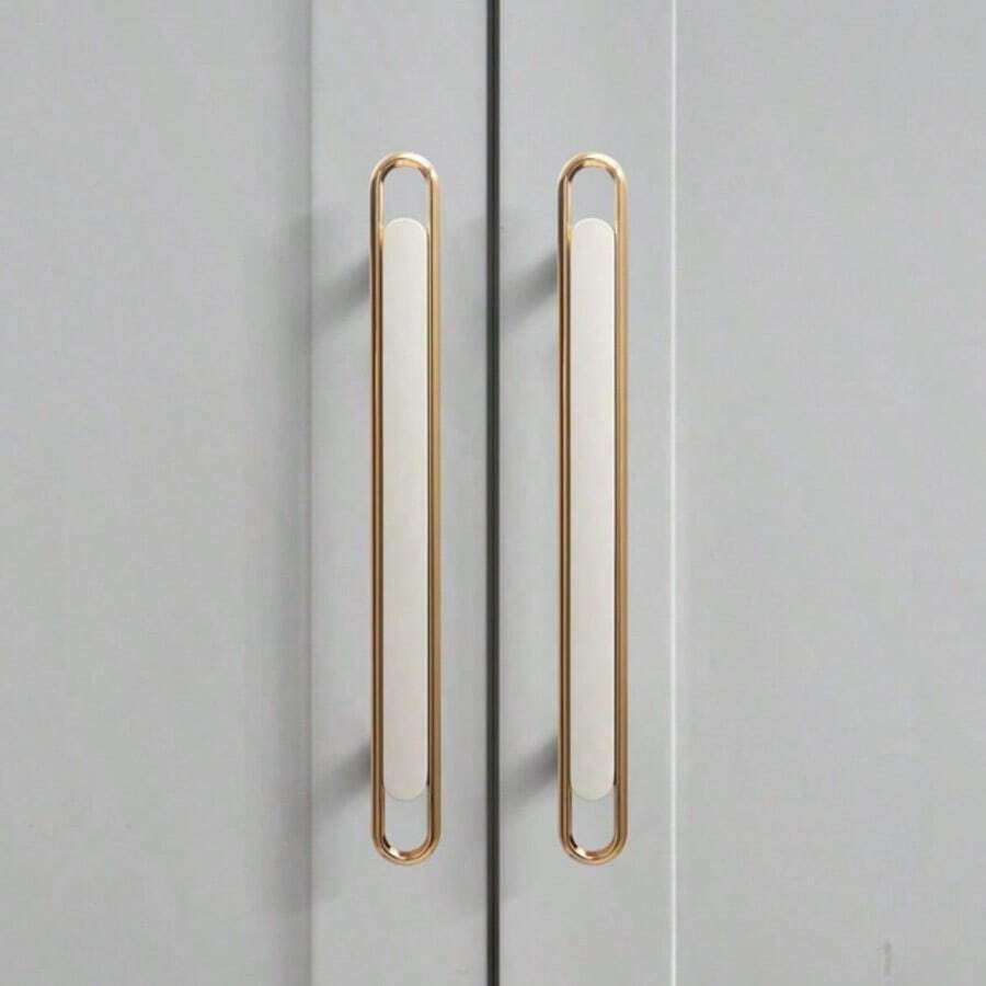 Maniglia moderna e minimalista in oro di lusso per armadi, cassetti e mobili da cucina, elegante e di alta qualità - A - Visualizzare 1