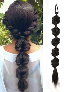 Tóc giả đuôi ngựa 20 inch cho nữ, kiểu tết bong bóng, tết xoắn, buộc tóc, tết dreadlocks, tết đèn lồng, dây chun buộc tóc, dây buộc tóc co giãn, dây buộc tóc đàn hồi. - Nhiều màu - Xem 10