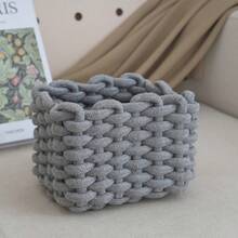 1 chiếc giỏ đựng đồ thủ công bằng dây cotton, hộp đựng đồ trang điểm để bàn bằng vải, giỏ đựng đồ lặt vặt, giỏ đựng đồ chơi, giỏ đựng đồ dùng cho em bé. - Nhiều màu - Xem 8