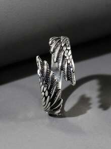 Anillo de alas de ángel gótico, unisex - ala - Ver 3
