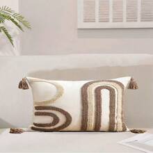 Vỏ gối trang trí vuông sang trọng phong cách Bohemian cho ghế sofa/phòng ngủ. - Màu nâu - Xem 1