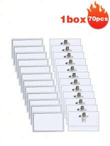 24 thẻ tên ngộ nghĩnh có kẹp và ghim, 24 nhãn tên, kẹp thẻ tên 9*5.6cm, thẻ tên bằng nhựa, huy hiệu trong suốt, giá đỡ thẻ ID văn phòng/trường học/hội nghị nằm ngang, giá đỡ thẻ ID kẹp trong suốt bằng PVC, giá đỡ thẻ công việc có kẹp ghim và giá đỡ huy hiệu dày dặn. - Trong sáng - Xem 20