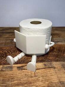 1个创意人形厕纸架 - 有趣的坐姿设计，ABS塑料材质，可用于收纳厕纸/独特家居装饰/桌面整理，适用于家庭/成人/青少年，浴室/卧室/客厅 - 多色 - 查看 8