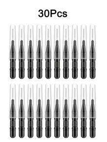 50/30/20/10/5pcs Set Eyebrow Brush With Cap, Micro Eyebrow Groomer, Eyelash Curler And Comb Tools For Eyebrow And Eyelash Styling - Black - View 7