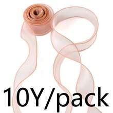 (10 yardas/paquete) Cinta decorativa con borde dorado ondulado, accesorio para el cabello, lazo hecho a mano DIY, cinta de encaje de satén decorativa - Mezcla de colores - Ver 18