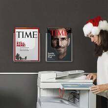 1/2pcs No Drill Needed Large Capacity A4 File Holder, Acrylic Wall Mounted File Storage Box, Office Document Organizer - Single Piece - View 5