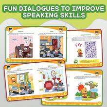 Let's Learn English Together Practice Notebook , Fun Dialogues To Improve Speaking Skills, Picture Scene Vocabulary Pages And Simple Phonics Activities, Screen-Free Home And Classroom Learning To Build Confidence - Learning English - View 4