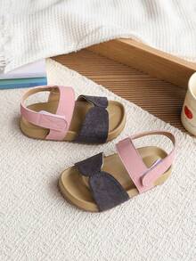 1双幼儿/婴儿露趾凉鞋，男女童夏季平底鞋 - 彩色 - 查看 2