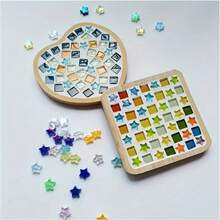 100pcs Acrylic Five-Pointed Star Mosaic DIY Materials, Suitable For DIY Handmade Necklace Pendant Jewelry - Multicolor - View 12