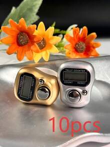 1pc Portable Finger Electronic Counter Ring, Handheld Mini Counter With Manual Button, Small Finger Digital Tally Counter, Convenient For Counting - Multicolor - View 14