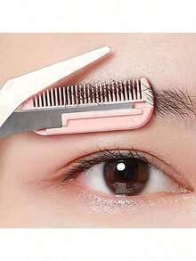 1pc Eyebrow Trimmer/Crescent Eyebrow Razor, Beginner Eyebrow Shaver, Unisex Set - Multicolor - View 2