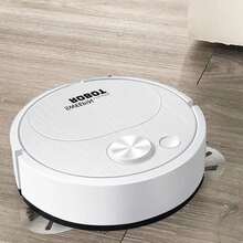 Intelligent Robot Vacuum Cleaner, Sweeping, Vacuuming & Mopping 3-In-1 Robot, Mini Vacuum Cleaner For Home, Offices, Apartments, Low Noise Rechargeable Cleaner For Hardwood, Tile, Linoleum Floors - White - View 5