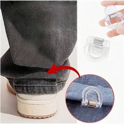 Seamless Invisible Shorts With Clips | Adjustable Anti-Slip Clips, Suitable For Jeans And Wide-Leg Pants | Transparent Plastic, Provides A Strong Grip