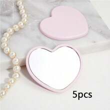 1pc/5pcs/10pcs/20pcs/50pcs Heart-Shaped Compact Mirror, Student Portable Mirror, Travel Purse Pocket Mirror, Heart-Shaped Makeup Mirror,Cheap,Stocking Stuffers,Makeup,Makeup Tools,Cheap Stuff,Gifts,Gifts For Women,Christmas Gifts,Giveaways,Travel,Cheap Stuff,Travel Essential - 彩色 - 查看 8