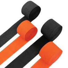 4 rollos de papel crepé naranja Balck Streamers Perfecto para decoración de fiestas bodas cumpleaños decoración de colores y suministros de manualidades 1.8 pulgadas x 82 pies/ rollo - Naranja Balck1519 - Ver 8