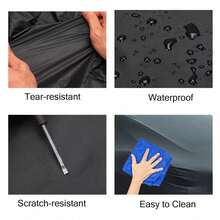 210T Waterproof Car Cover, All-Weather Protection, Anti-Scratch, UV-Resistant, Snow & Dust-Proof, With Reflective Strips, Heavy Duty Outdoor Car Cover - A - View 7