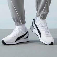 PUMA彪馬 Road Rider 舒適日常 低筒 生活休閒鞋 男女同款 白黑色 - 白黑色 - 查看 2