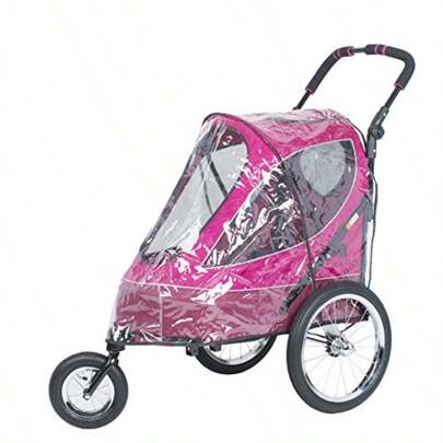 PETIQUE RC01000000 PVC Rain Cover for Pet Jogger Clear One Size