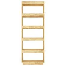Book Cabinet/Room Divider 60x35x167 Cm Solid Pinewood - Brown - View 5