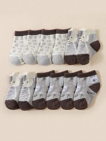 6pcs Baby Socks, Newborn Infant Soft Cute Dirt-Resistant Socks