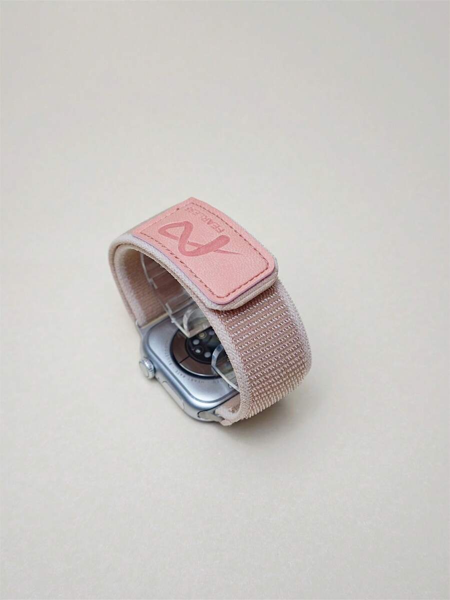 1条女士尼龙编织表带，兼容38/40/41/42/44/45/46/49mm Ultra2/Ultra/SE2/SE/11/10/9/8/7/6/5/4/3/2/1 - 粉色 - 查看 1