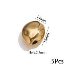 1/5颗不锈钢不规则散珠，用于珠宝制作DIY隔珠手链项链珠宝工艺用品配件 - 彩色 - 查看 8