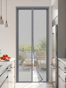 1pc Magnetic Screen Door - Insect Proof & Ventilated, Durable - Pet & Child Friendly, Fits Front/Sliding Doors - Grey - View 9