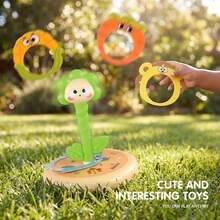 Educational Animal Ring Toss Toy - Exercises Hand-Eye Coordination, Colorful Animal Recognition, Fun Throwing To Stimulate Curiosity, Suitable For Ages 3 And Up, A Developmental And Educational Gift - Multicolor - View 2