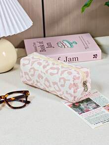 Convenient Cosmetic Bag, Fashion Makeup Brush Storage Pouch, Women's Essential Travel Organizer Bag, Compact & Elegant Pencil Case, Student Stationery Bag, Valentine's Day Gift, Back To School Organizer - Multicolor - View 9