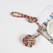 1套宠物玩具棉绳狗咬胶玩具，耐用彩虹棉绳玩具，适合狗狗玩耍 - 彩色 - 查看 6