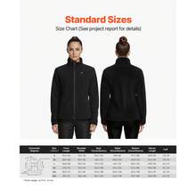 Heated Fleece Jacket For Women, Heated Jacket With 7.4V 16000mAh Rechargeable Power Bank Pack, 6 Heating Zones, 3 Temperature Settings, 3/6/10 Hours Of Heat, For Winter Outdoor Camping, Black - 黑色 - 查看 11