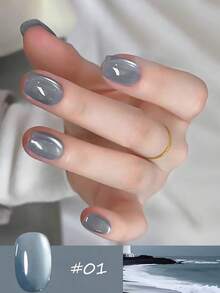 MISS SHAKA 10毫升春夏美甲冰透明蓝玻璃珠猫眼凝胶指甲油流行美白多功能升级超亮膜凝胶美甲美甲适用于美甲沙龙家庭DIY美甲用品 - 彩色 - 查看 11