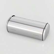 Stainless Steel Bread Box for Kitchen Countertop Extra Thick Sturdy Bread Storage Container Large Bread Keeper Roll Up Style? Capacity Bread Keeper 17 x 11 x 7.5 Inches - A1700 - Ver 5