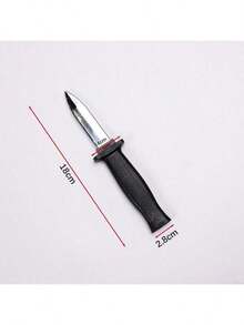 1 件弹簧辅助伸缩塑料刀新奇恐怖恶作剧假道具 - 黑色 - 查看 17