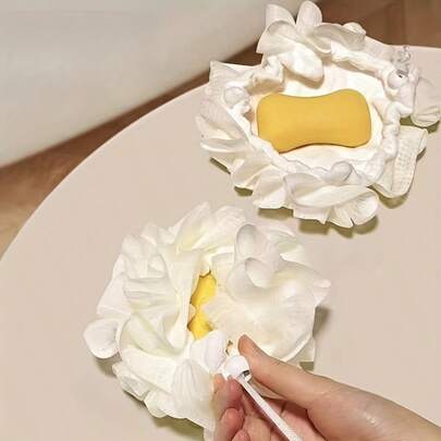 4pcs 2-In-1 Loofah Bath Sponge | Foaming & Exfoliating Dual-Purpose Bath Puff For Luxurious Shower,Suitable For Both Men And Women,Gentle Exfoliation & Rich Foam For A Spa-Like Shower,Bath Puff