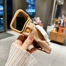 Ốp lưng điện thoại silicon mềm hình gấu hoạt hình 3D ngộ nghĩnh cho iPhone 17 Pro Max, 16 Pro, 15 Pro Max, 14 Pro, 13, 12, 11, ốp bảo vệ chống rơi vỡ dễ thương. - màu nâu - Xem 3