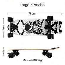 Patineta De Madera, Edición Joker Verde Plateado - Negro - Ver 3