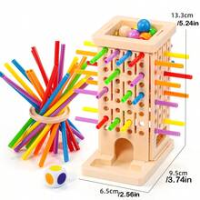 多功能叠叠乐游戏，挑棍游戏，儿童益智玩具，亲子互动游戏，培养逻辑思维，感恩节、万圣节、圣诞节的绝佳礼物 - 彩色 - 查看 12