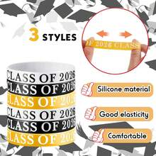 12pcs Durable Silicone Graduation Wristbands - Comfortable Sports Themed Bands For Class Of 2026 Celebration, Ideal For College Graduates, Teachers, Team Supplies, Party Favors - Universal Graduation Event Accessory - View 3