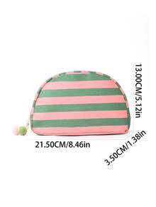 Colorful Striped Cosmetic Bag, Large Capacity Portable Makeup Organizer Bag For Women, Daily, Travel, Gym, Business Trip, Toiletry Storage - Multicolor - View 6