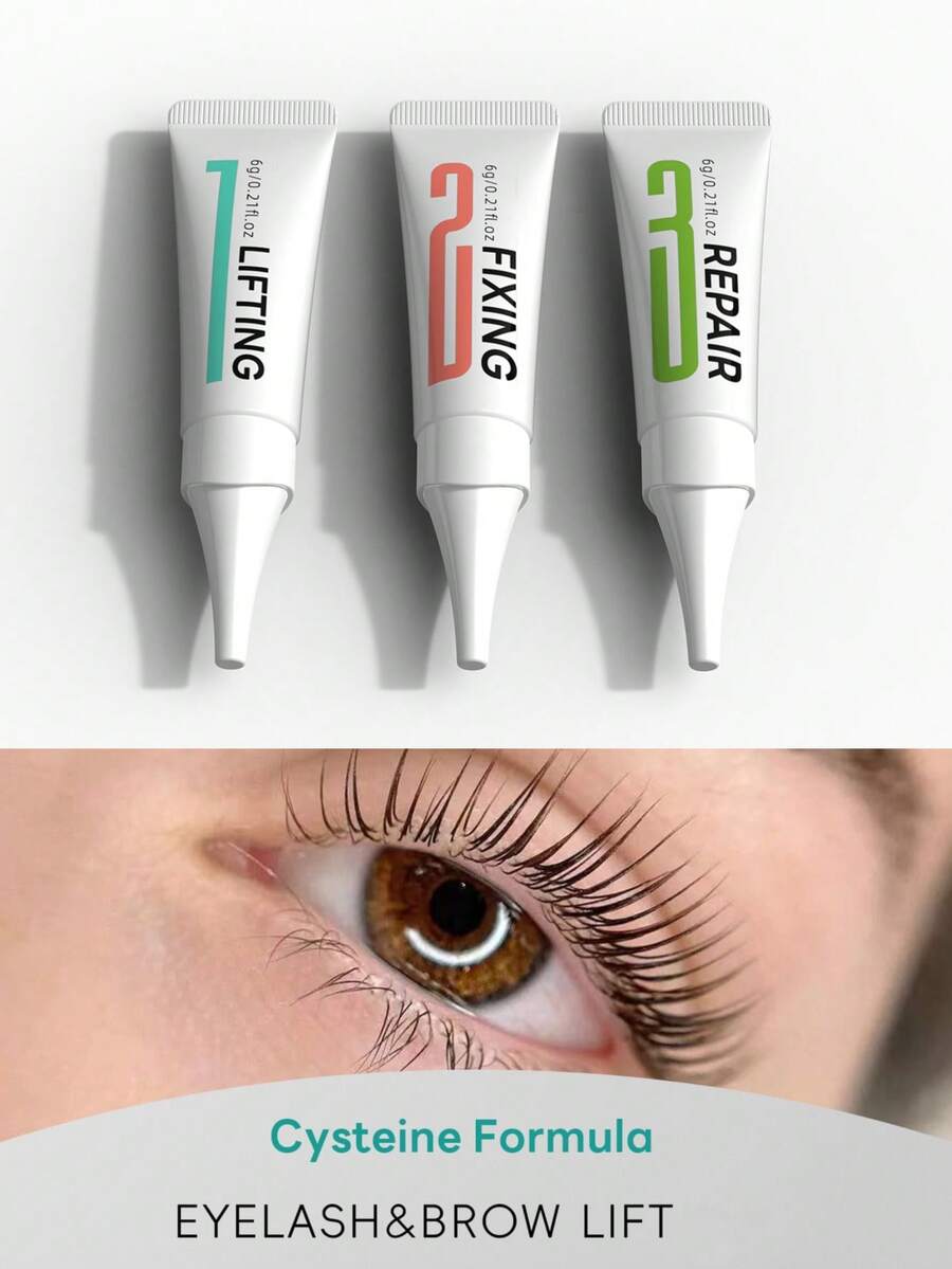 BLACKWINGS 1 Box Eyelash Perming Kit, Includes Eyelash Softener, Eyelash Lift Solution, Eyelash Perming Glue, Silicone Eyelash Curler, Eyelash Lift Rod, Makeup Beauty Tools, Reusable Eyelash Lift Pads