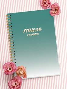 1pc 160-Page A5 Fitness Planner Notebook, Fitness Journal Tracker, Includes Exercise Log, Fitness Training & Weight Loss, Women's Self-Care Diary, Office & School Supplies - Yoga Fitness Book - View 8